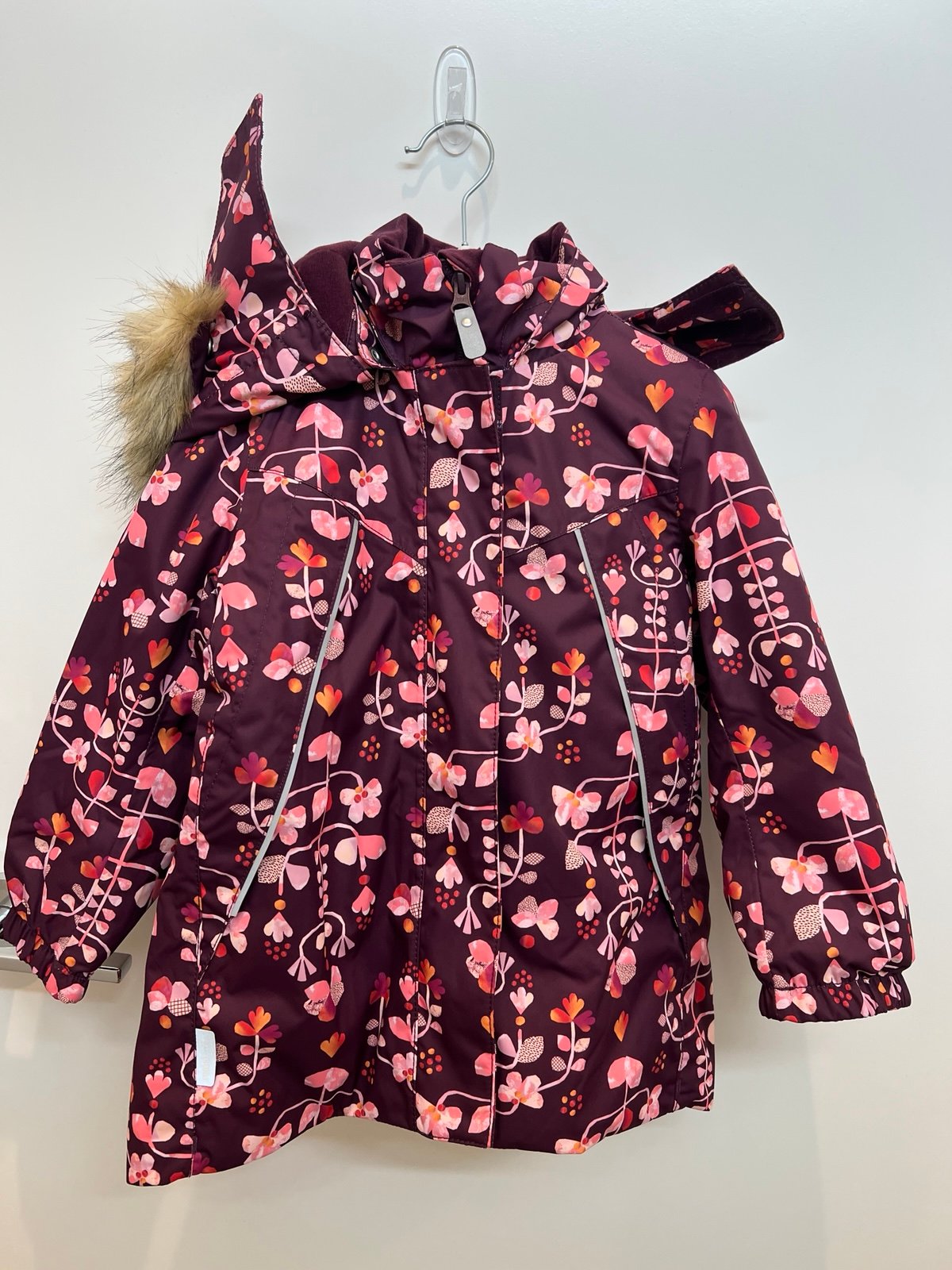 Reima floral print winter rain jacket