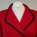 Vintage ALORNA Ruby Red Double Breasted Long Wool Coat