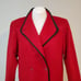 Vintage ALORNA Ruby Red Double Breasted Long Wool Coat