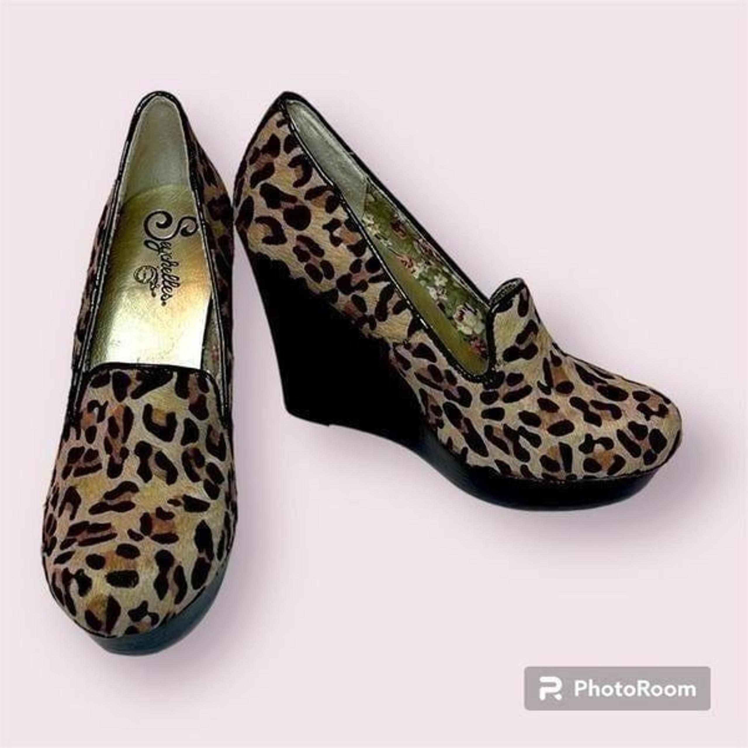SEYCHELLES Budapest Leopard Print Calf Hair Wedge Pump