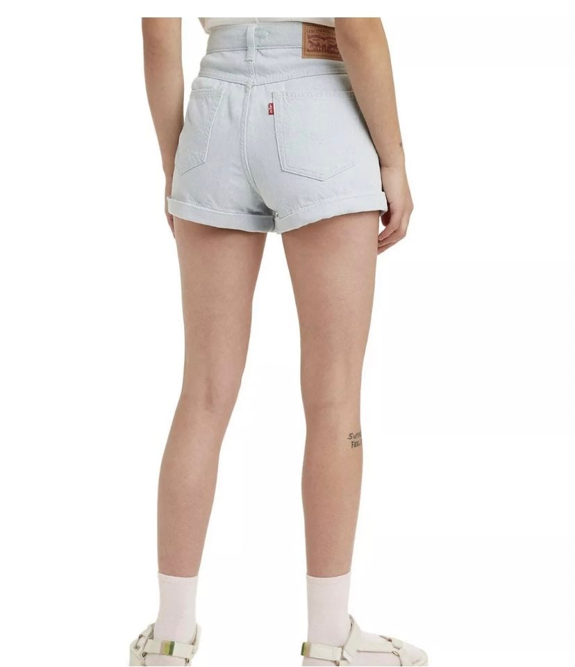 Levi's Women's High Rise Denim Jean Mom Shorts A-line Light Wash light wash 27