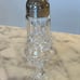 WATERFORD Crystal Pedestal Sugar Shaker with Silver Top