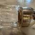 WATERFORD Crystal Pedestal Sugar Shaker with Silver Top