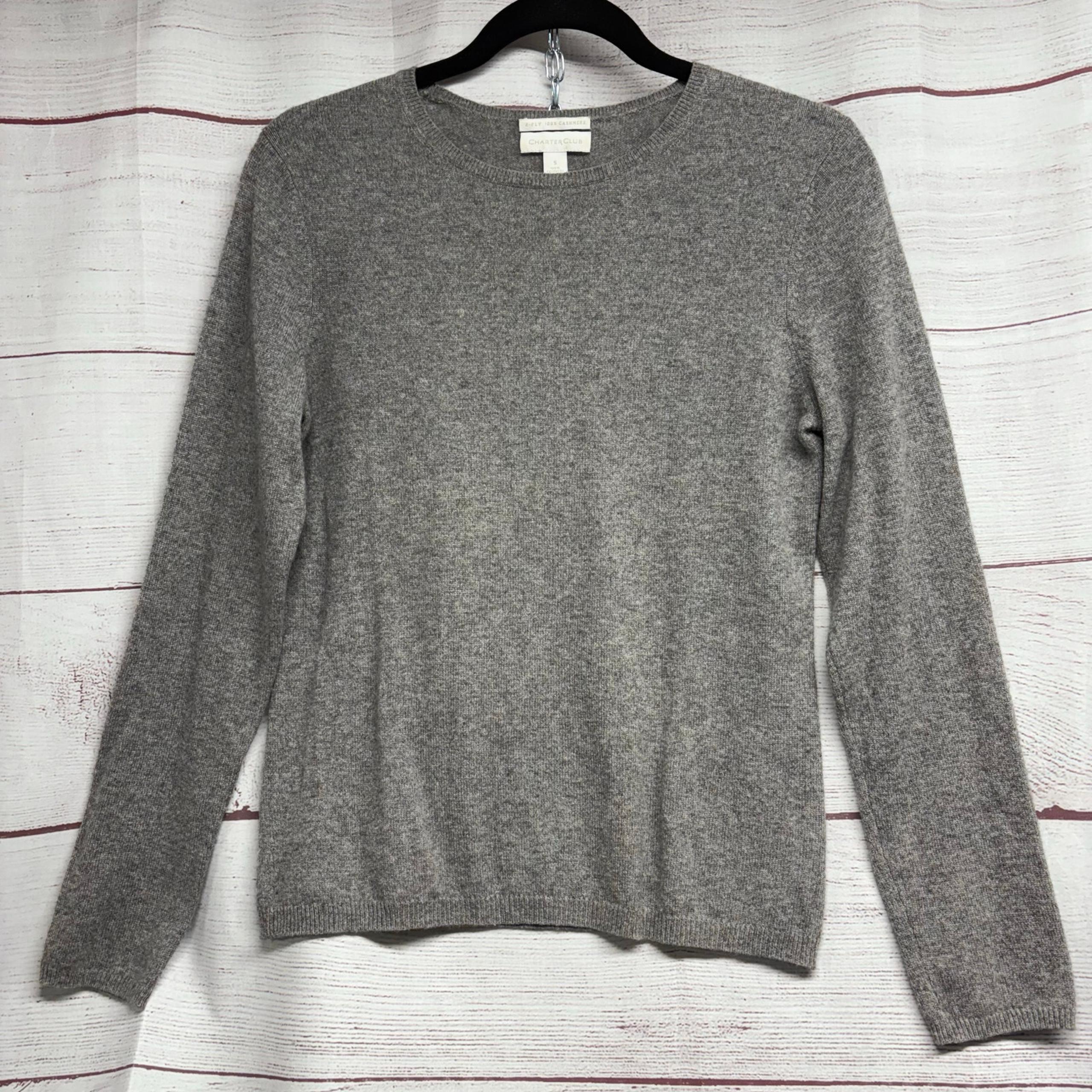 Charter Club Cashmere Luxury Classic crewneck sweater 2 ply size S