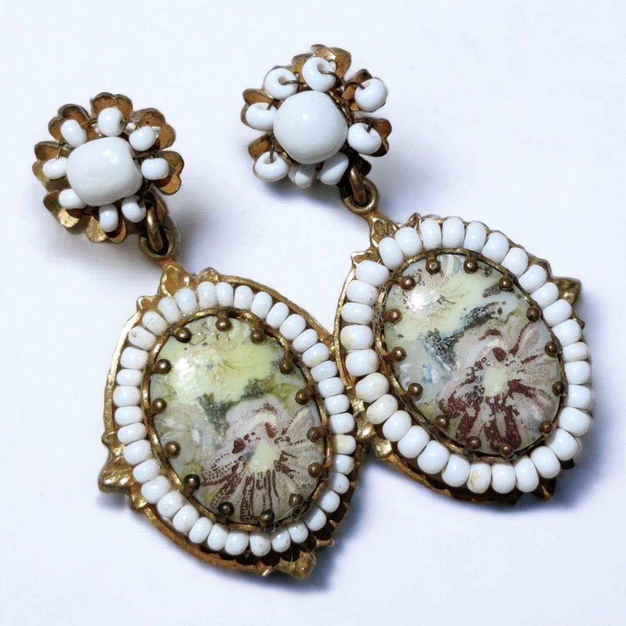 Vintage Miriam Haskell Floral Earrings