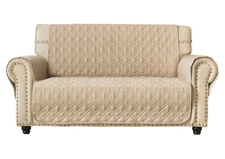 Ameritex Loveseat Cover Water-Resistant Quilted Furniture Protector with Back No