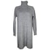 Quince Sweater Dress S Mongolian Cashmere Turtleneck Mini Charcoal Gray Classic