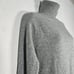 Quince Sweater Dress S Mongolian Cashmere Turtleneck Mini Charcoal Gray Classic