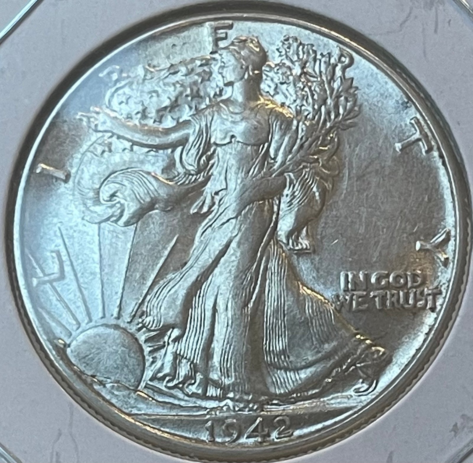 1942-P Walking Liberty Silver Half Dollar ~ About Uncirculated Condition