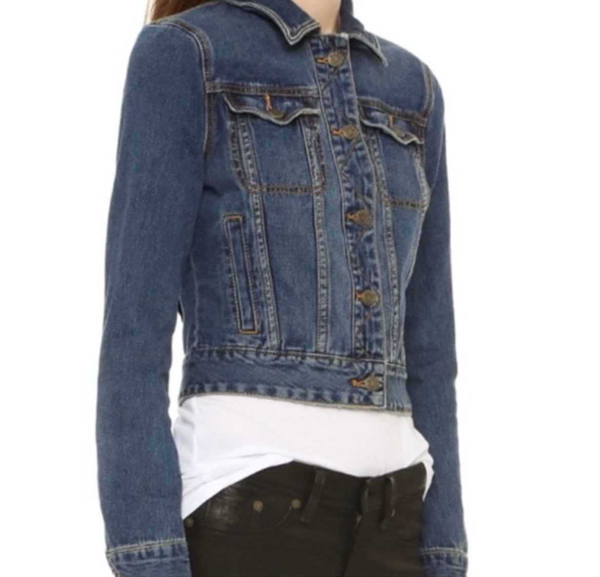 Free People Fitted Denim Jacket
