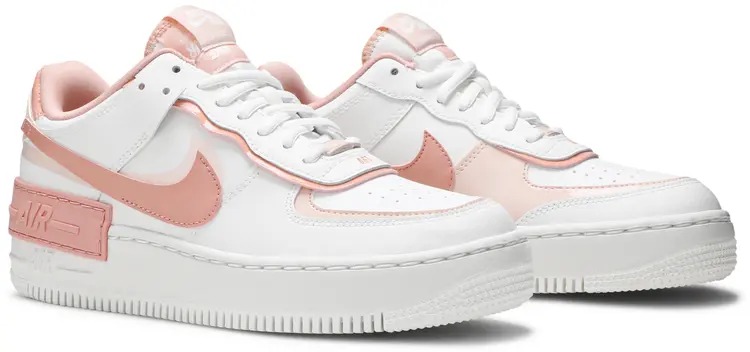 Nike Air Force 1 Low Shadow - White Coral Pink (Size 5)