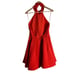 Finders Keepers Smoke Trails Red Open Back Halter Skater Mini Dress Size M