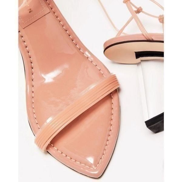 Good American F*cking-Rella Heels Clear Wedge Sandal Size 8.5