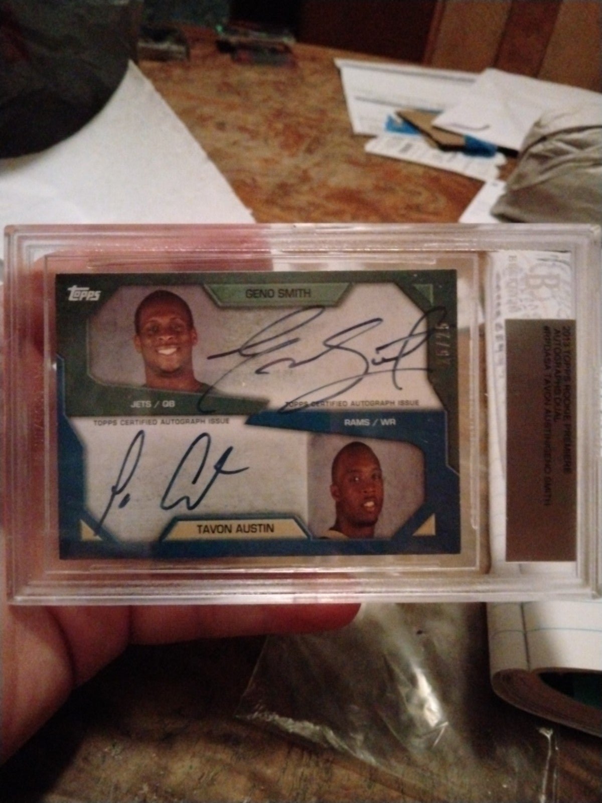 Geno Smith Topps Rookie Premier Dual Auto