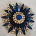 Amazing large vivid blue vintage brooch by Juliana