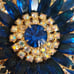 Amazing large vivid blue vintage brooch by Juliana