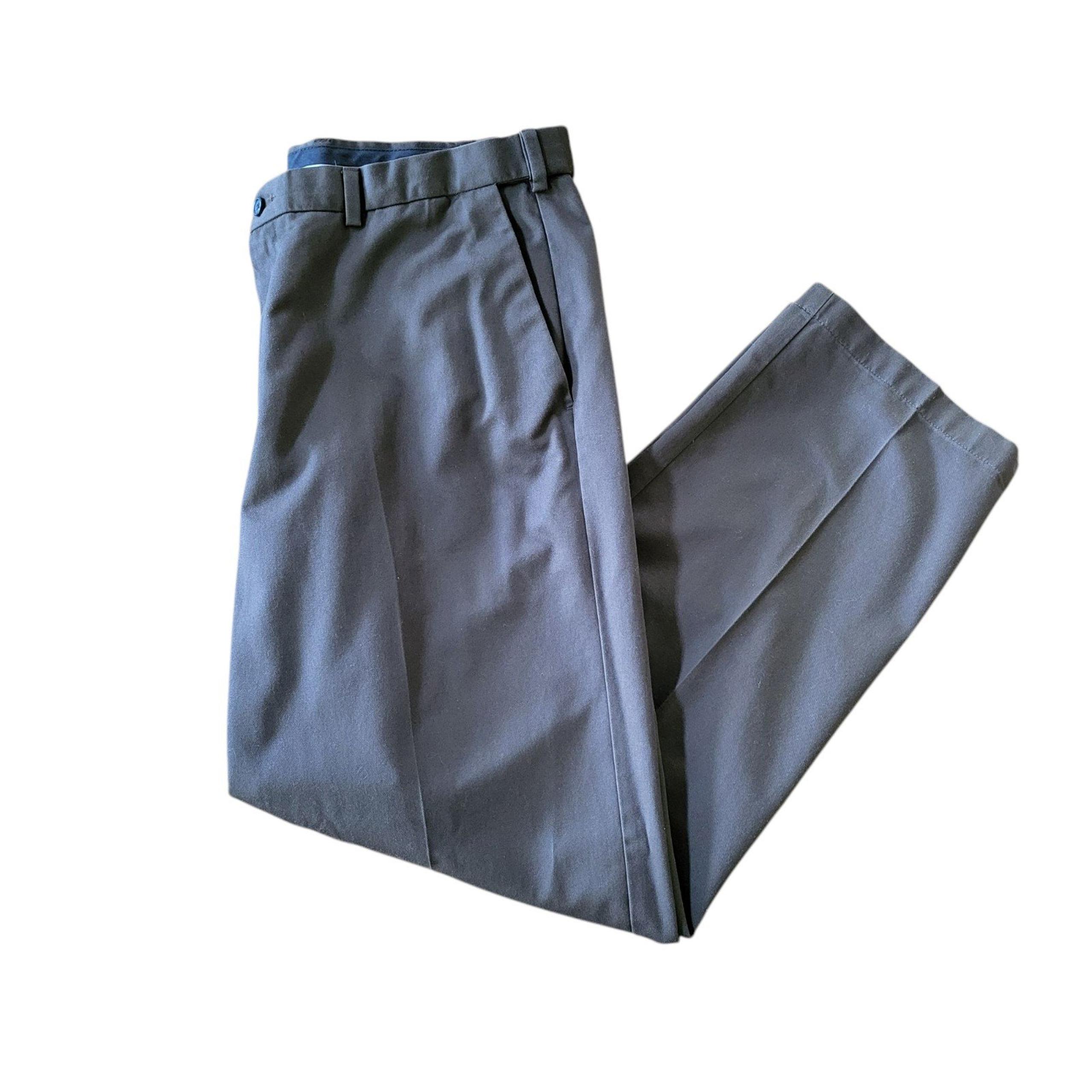 Men's Haggar Business Casual Brown Chino Pants Size 38W 32L