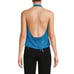Ronny Kobo Tella Blue Sequin Halter Top