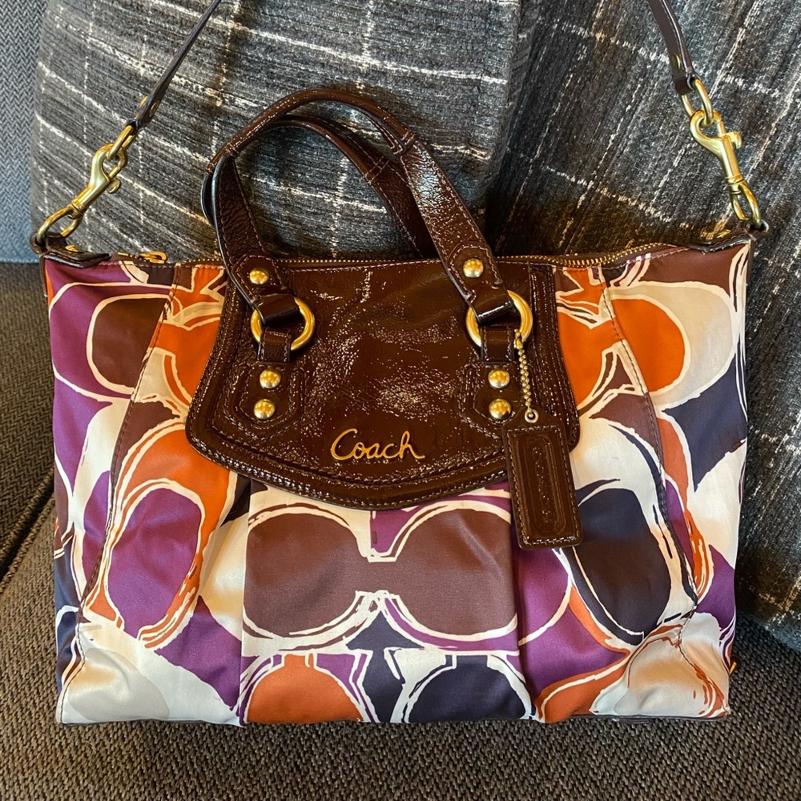 GUC Coach abstract satchel style bag