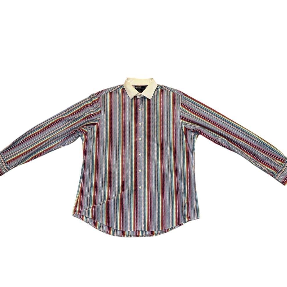 Polo Ralph Lauren Regent Custom Fit Multicolor Striped Button-Down Shirt XL