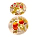 2 Vintage St Clement France Barbotine Majolica Fruit Plates Original Foil Labels