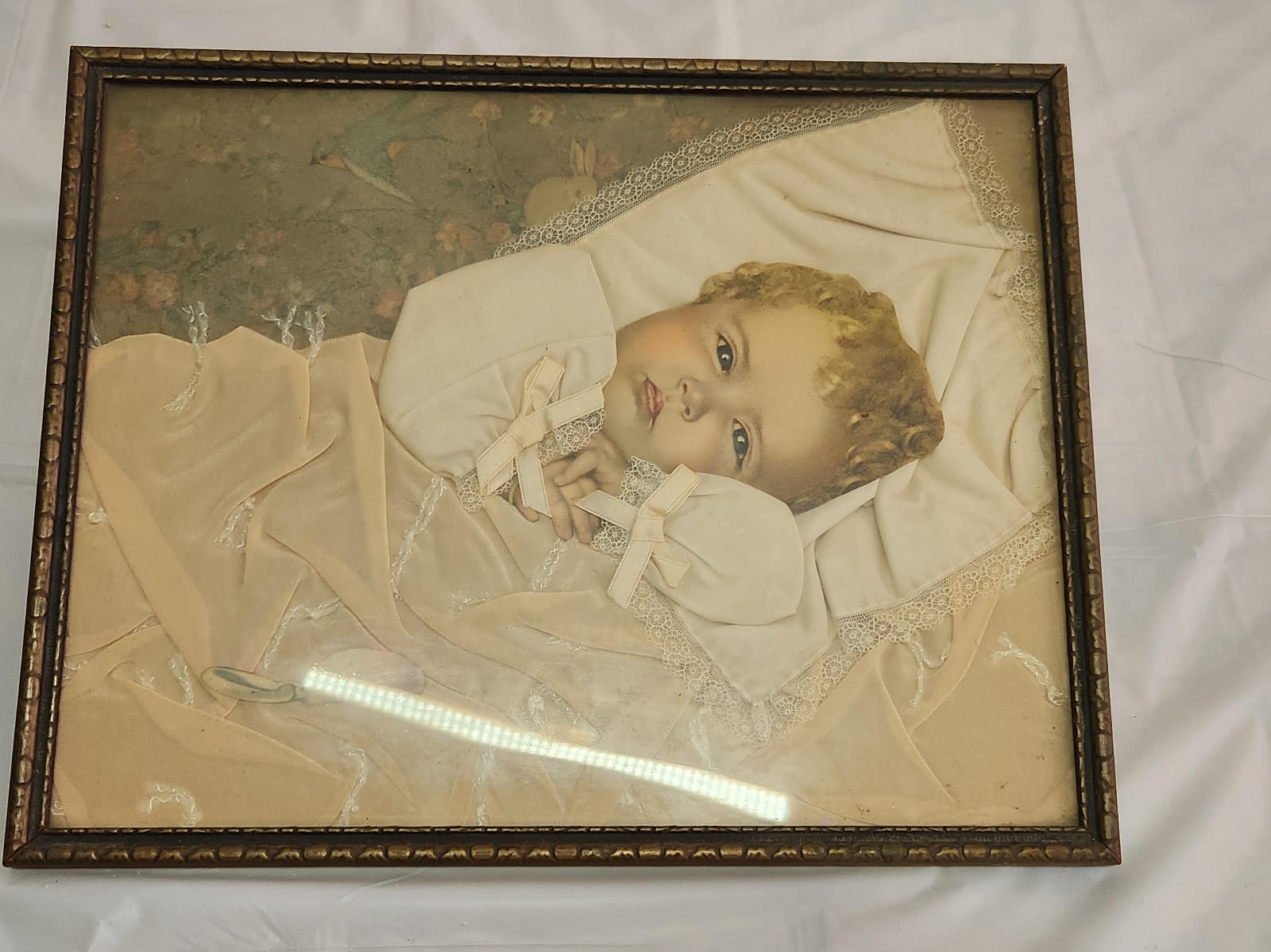 Antique Victorian mourning picture