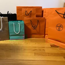 Hermes Chanel Tiffany Louboutin Paper Bags Bundle