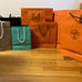 Hermes Chanel Tiffany Louboutin Paper Bags Bundle