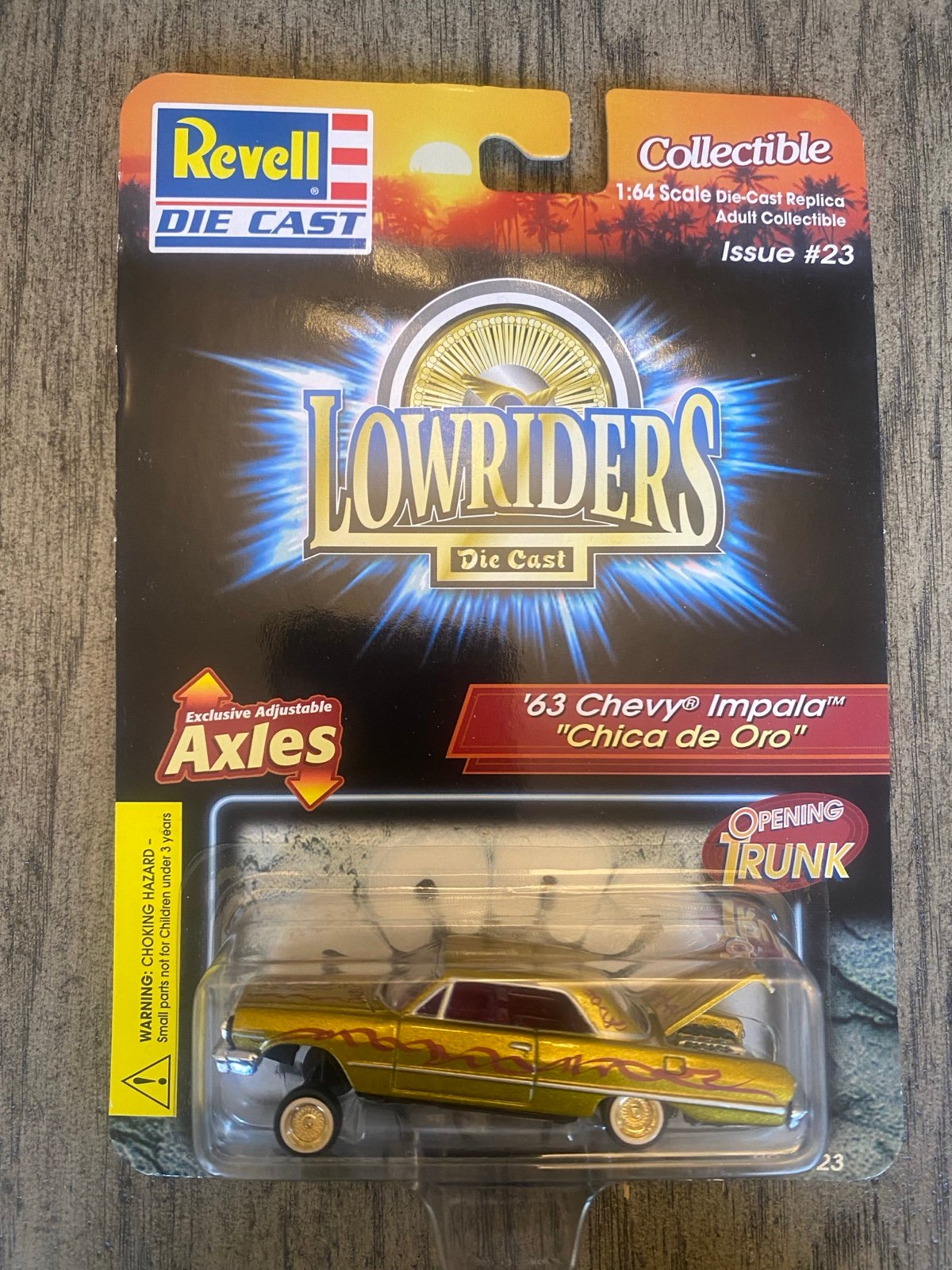 Revell Lowriders '63 Chevy Impala Issue #25 Chica de Oro,Gold 1/64 Diecast