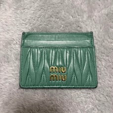 MIUMIU Miu Miu Matelasse Card Case Green ❌No Price Reduction❌