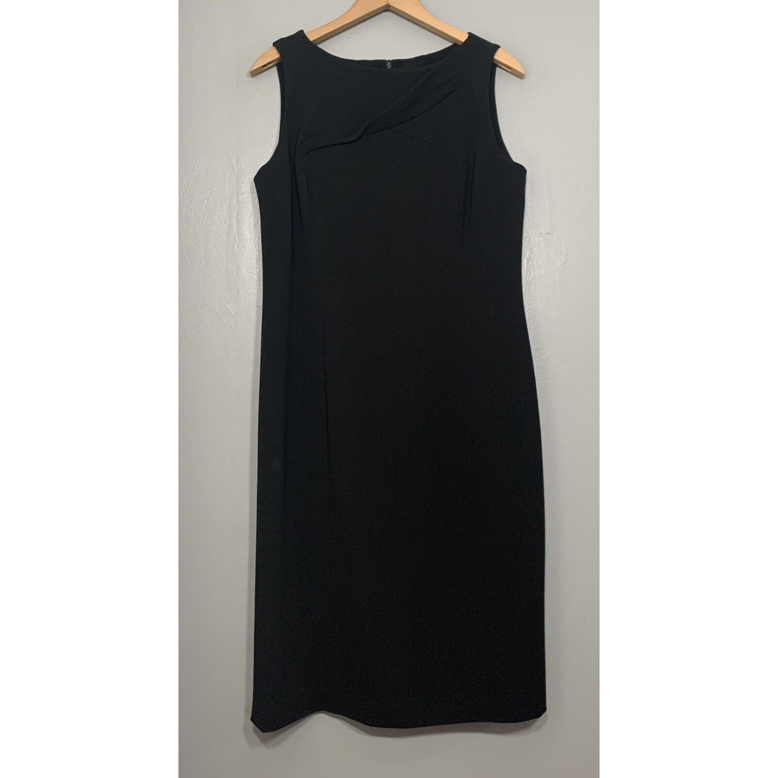 Talbots Size 8 Sleeveless Sheath Little Black Dress Party Elegant Classiccore