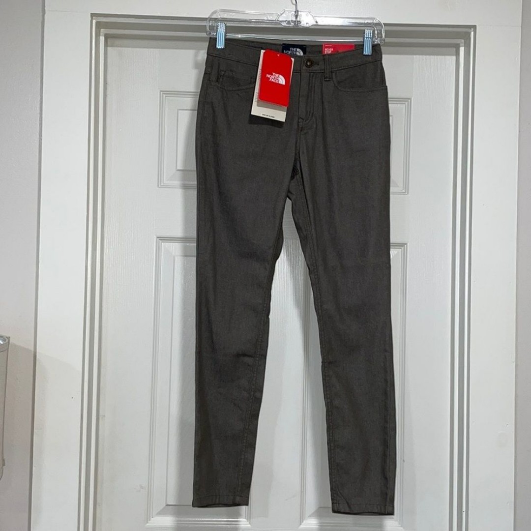 The North Face Womens Size 0 Tungsted Taupe Green Slim Fit Pants