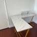 Marble White L Shaped Desk 50.8”