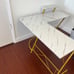 Marble White L Shaped Desk 50.8”