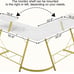 Marble White L Shaped Desk 50.8”