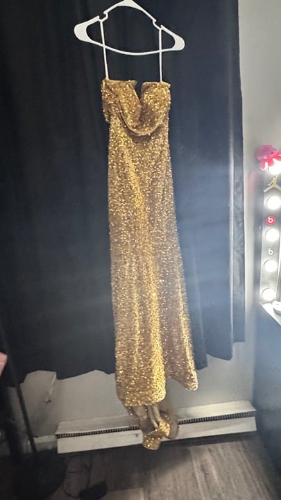 Gold Sequin Dress