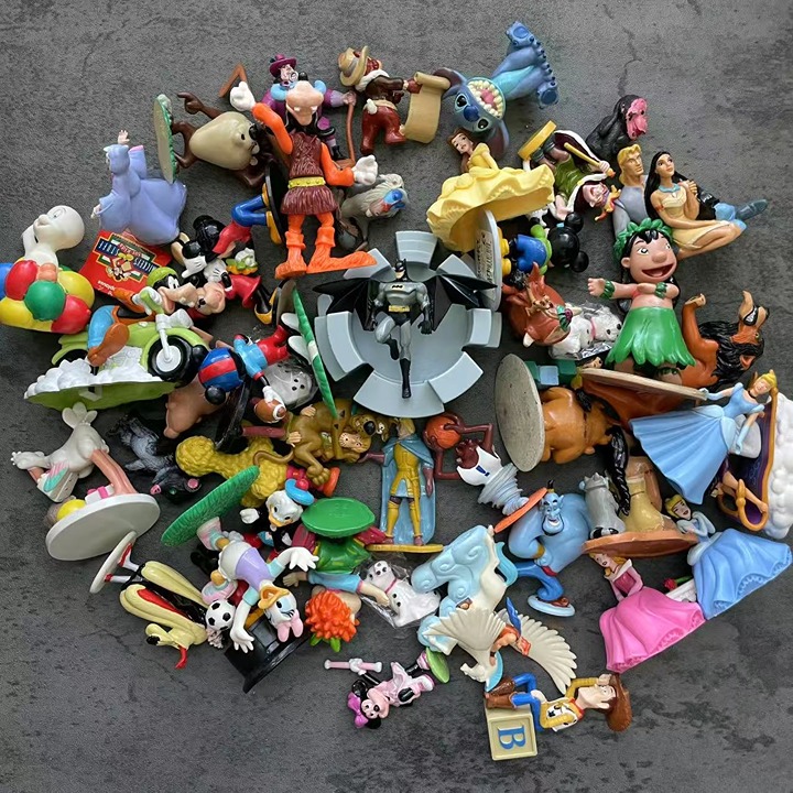 Vintage Mixed Lot Of 45 PVC Toy Figure Disney Universal DC Marvel Warner Mattel.