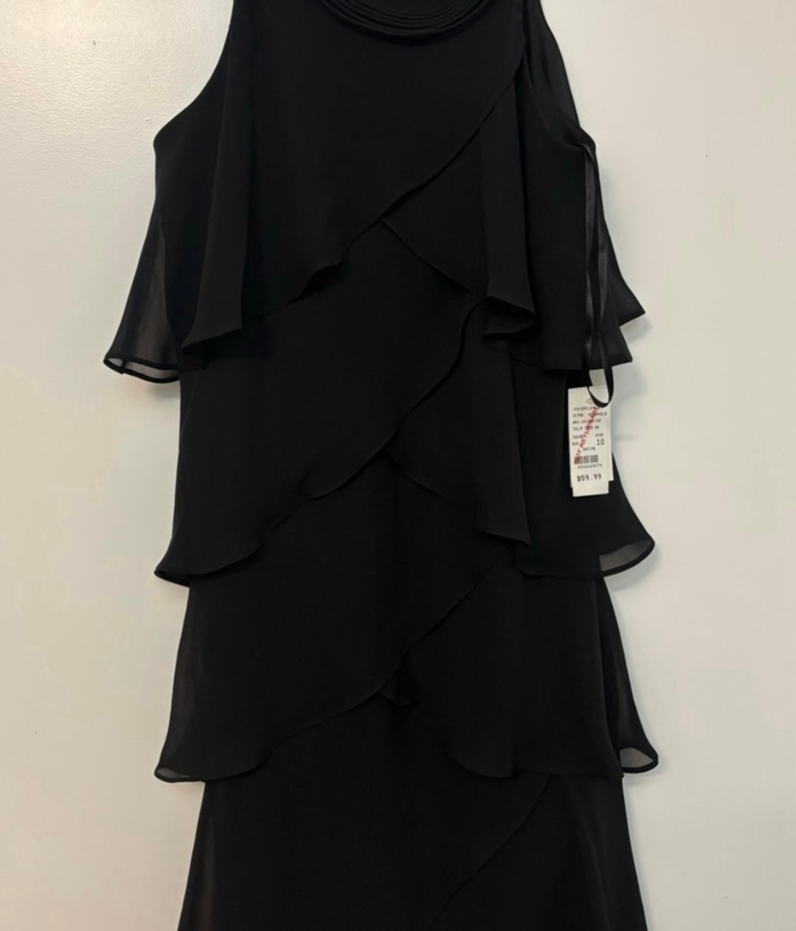 Camille La Vie Black Ruffled Halter
Midi Dress