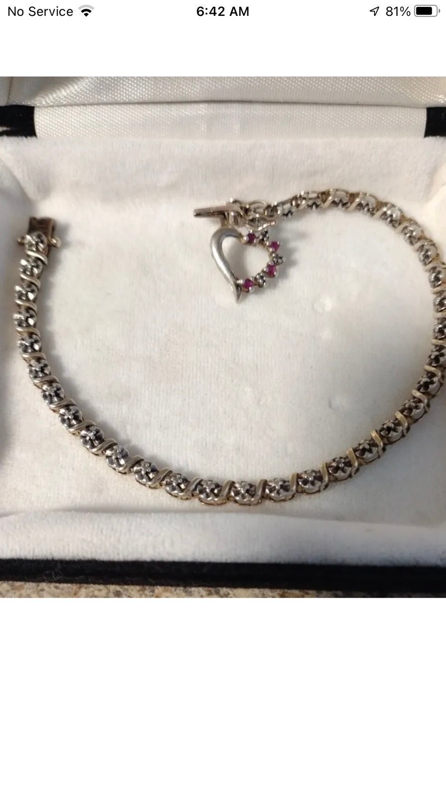 DIAMOND SAPPHIRE STERLING SILVER BRACELET