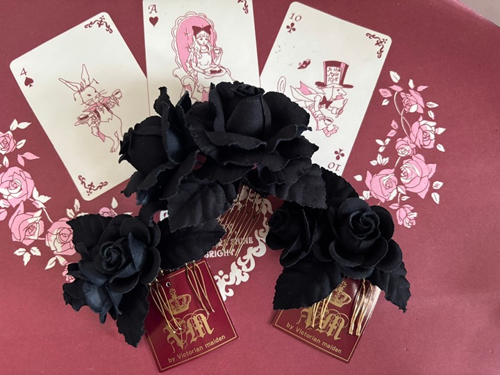 Victorian Maiden rose hair combs set of 3