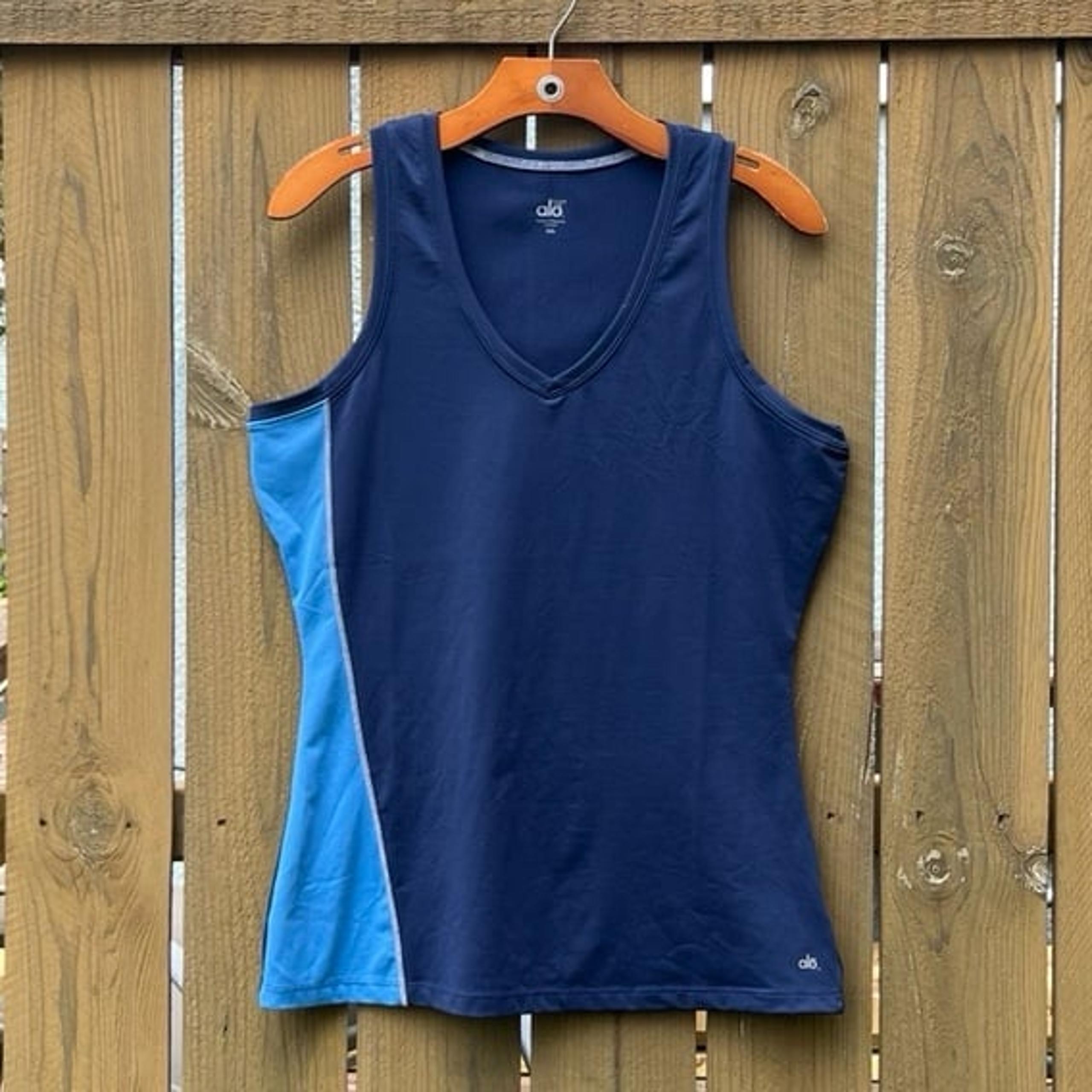 Alo Coolfit Blue V-Neck Athletic Tanktop Women’s Size XXL