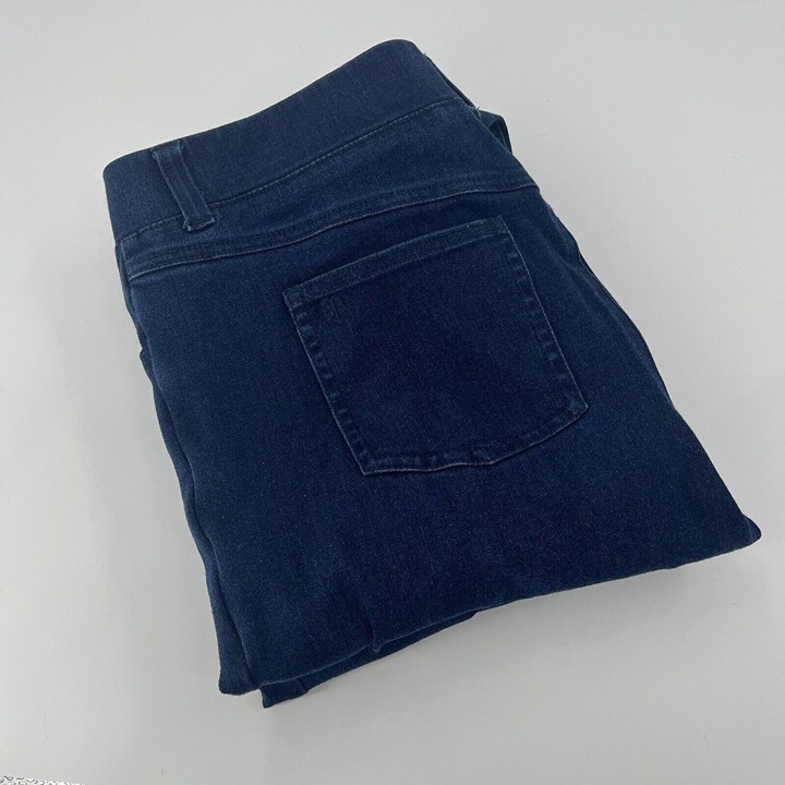 Betabrand Yoga Denim Womens Medium Long Blue Pull On Boot Cut Cotton Stretch