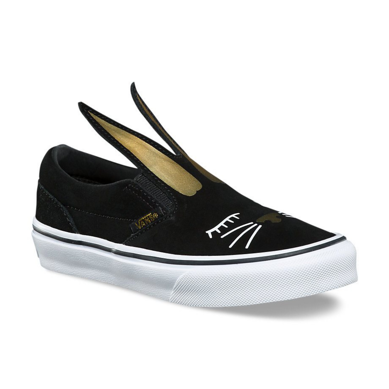 Vans Slip On Bunny Black & Gold Sneakers. Brand New. Kids Size: 10.5