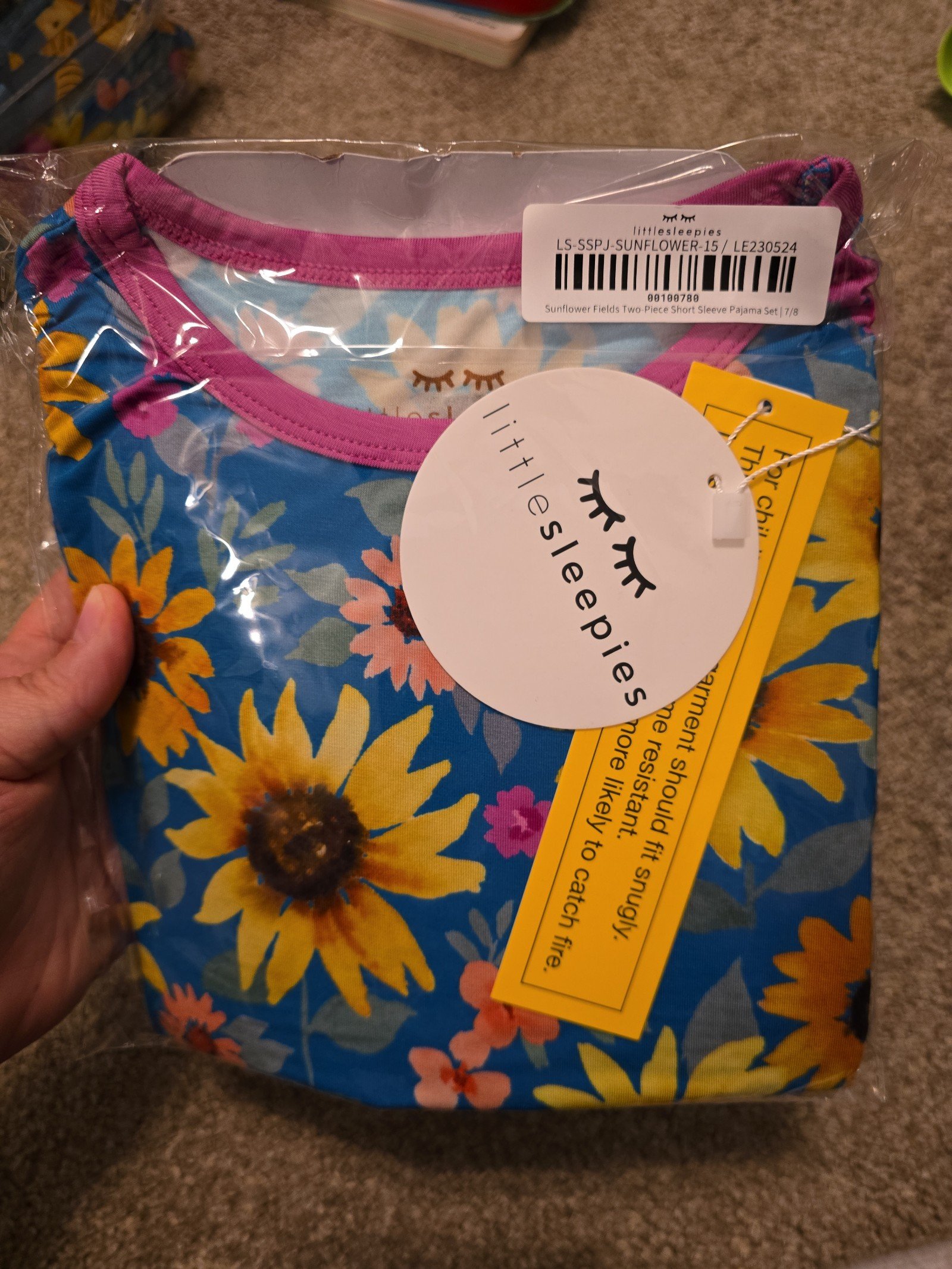 Little Sleepies Sunflower Fields 7/8 Short Sleeve Set NWT