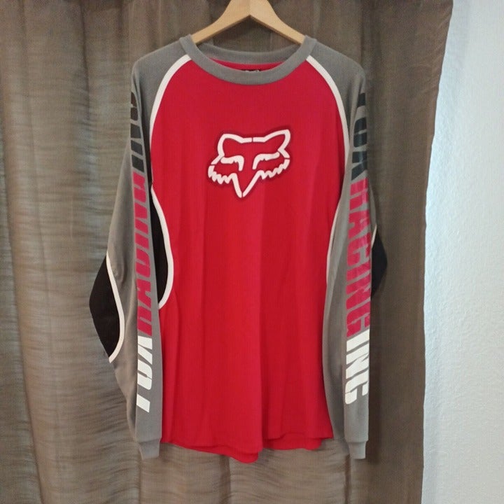 Men's Fox Racing Heavyduty Red/Black Pullover Sweater Big Logo XL