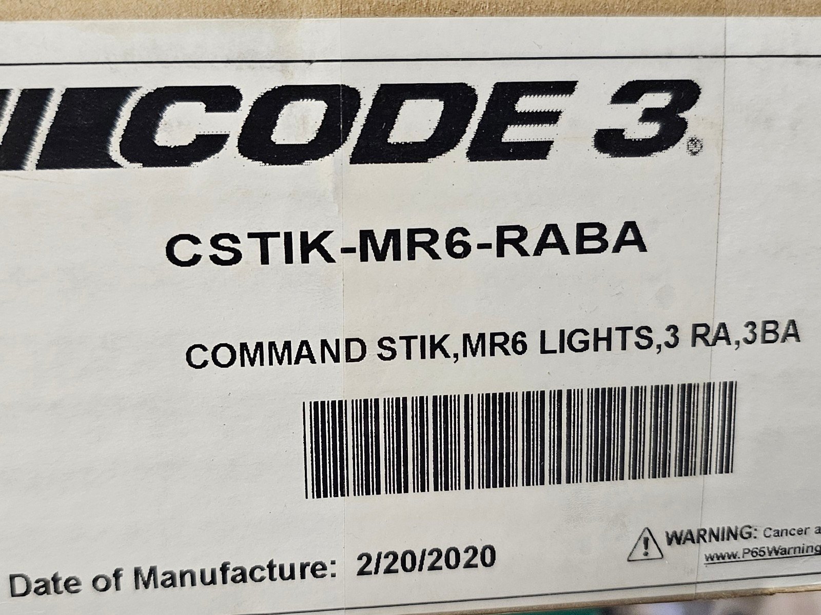 Code 3 Command Stik