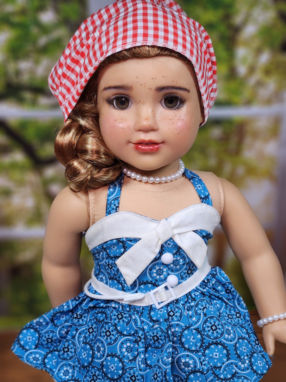 American Girl Doll CUSTOM Lila in Maryellen Vacation outfit PLEASE READ!