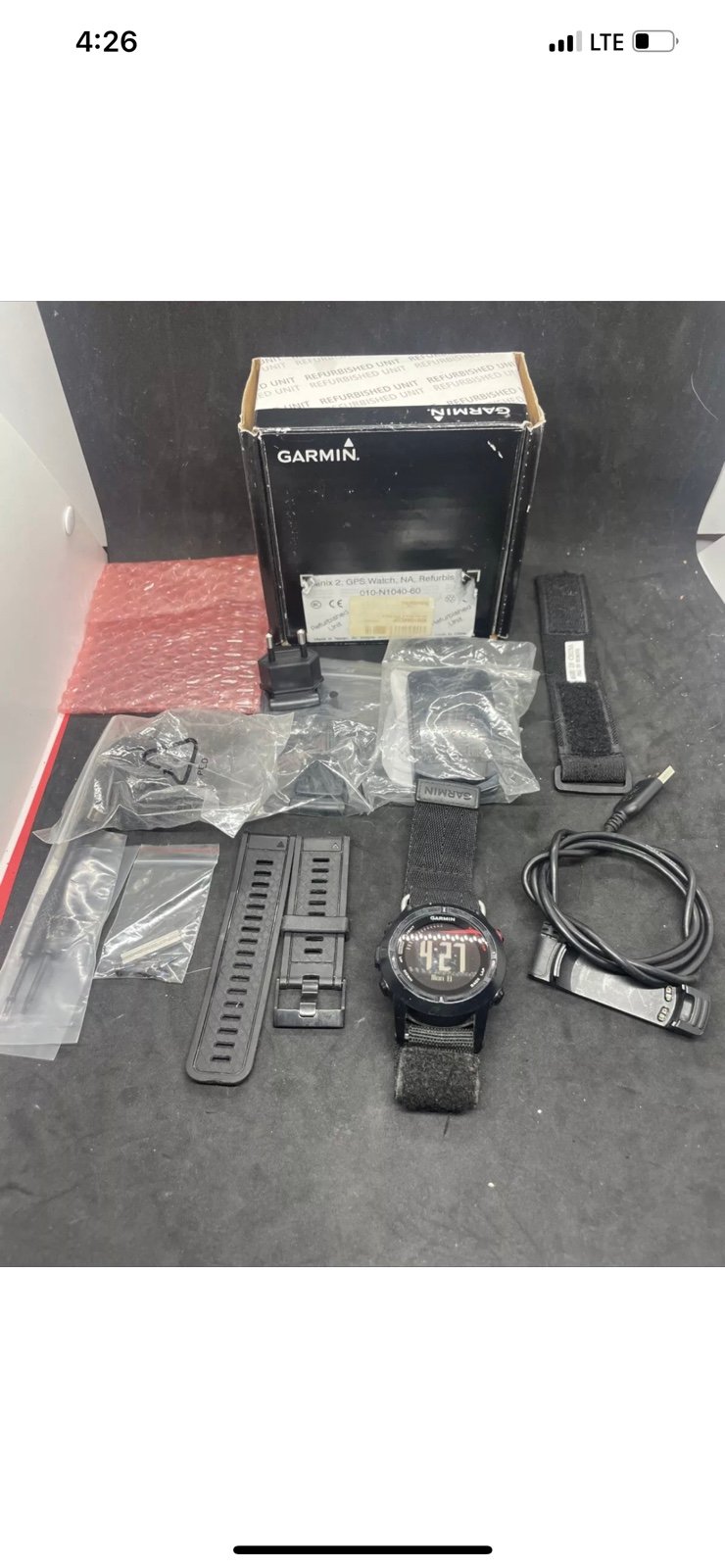 Garmin Fenix 2 GPS Activity Watch O2AWGD00 In Good Condition W/ Extras