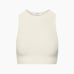 Babaton - Aritzia Sculpt Knit Racer Cropped Tank Top | Matte Pearl Gray | Medium
