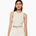 Babaton - Aritzia Sculpt Knit Racer Cropped Tank Top | Matte Pearl Gray | Medium
